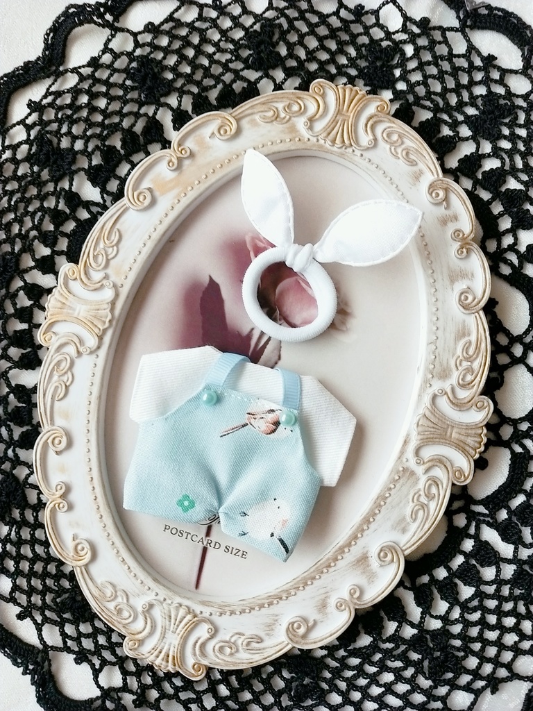 シマエナガ柄サロペット3点セット