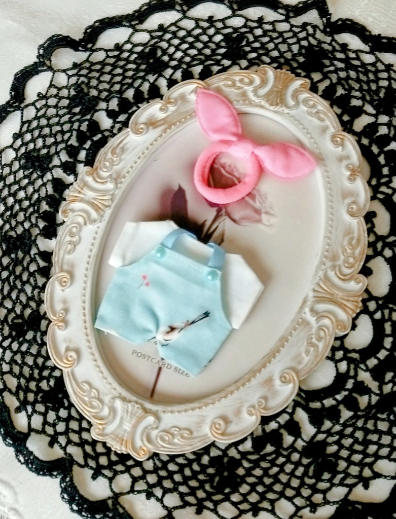 シマエナガ柄サロペット3点セット