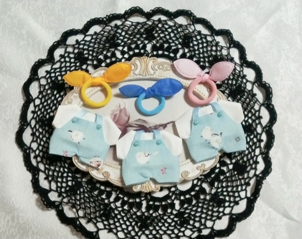 シマエナガ柄サロペット3点セット