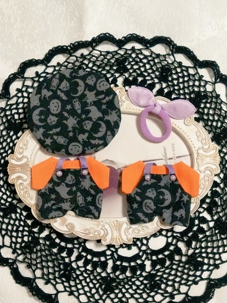 ハロウィン柄サロペット3点セット