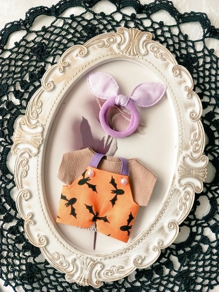 コウモリ柄サロペット3点セット