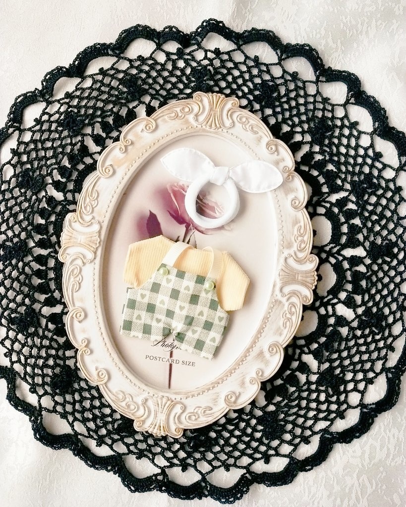 緑ハート柄サロペット3点セット