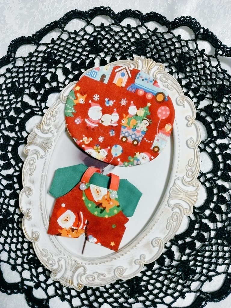 クリスマス3点セット サロペット+Tシャツ+帽子