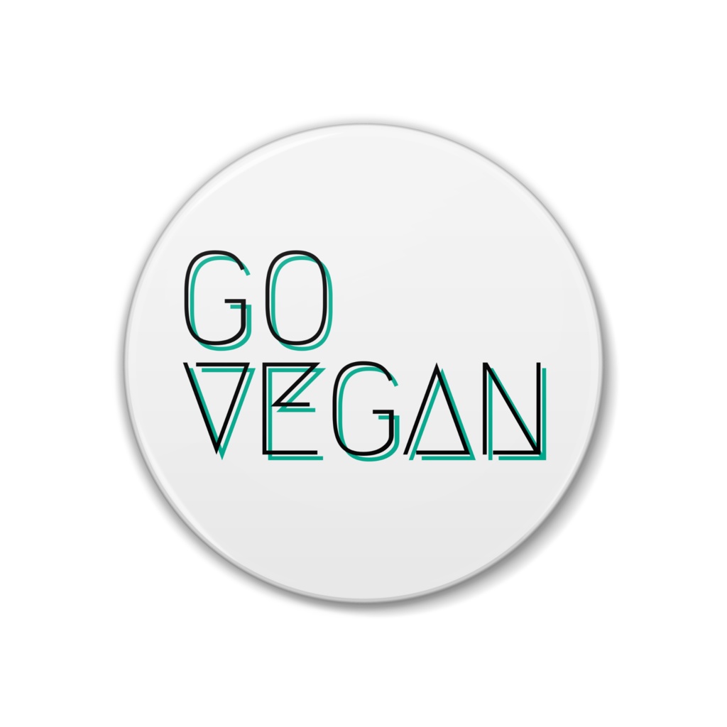 GO VEGAN バッジ(38mm)