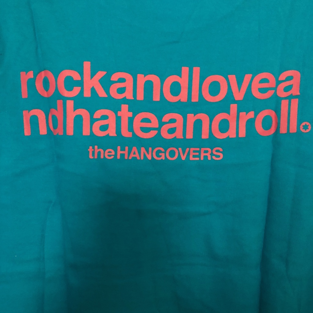 the HANGOVERS「rockandloveandhateandroll」Tシャツ ブルー