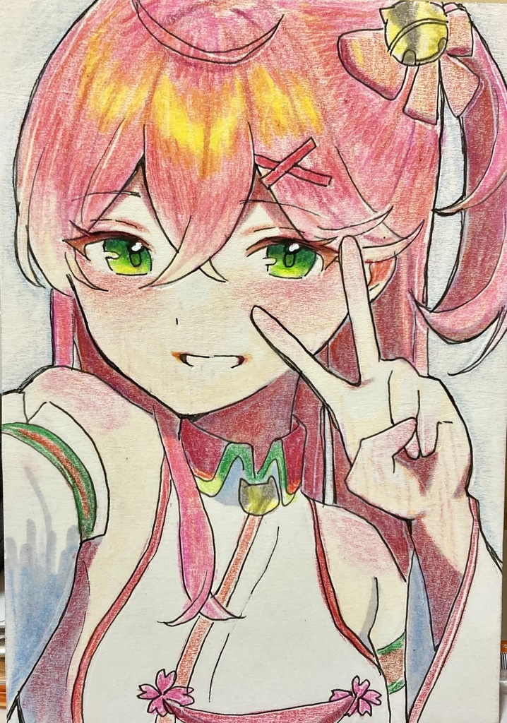 【ポストカード原画】 さくらみこ ホロライブ