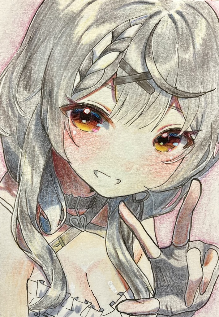 【ポストカード原画】 沙花叉クロヱ ホロライブ