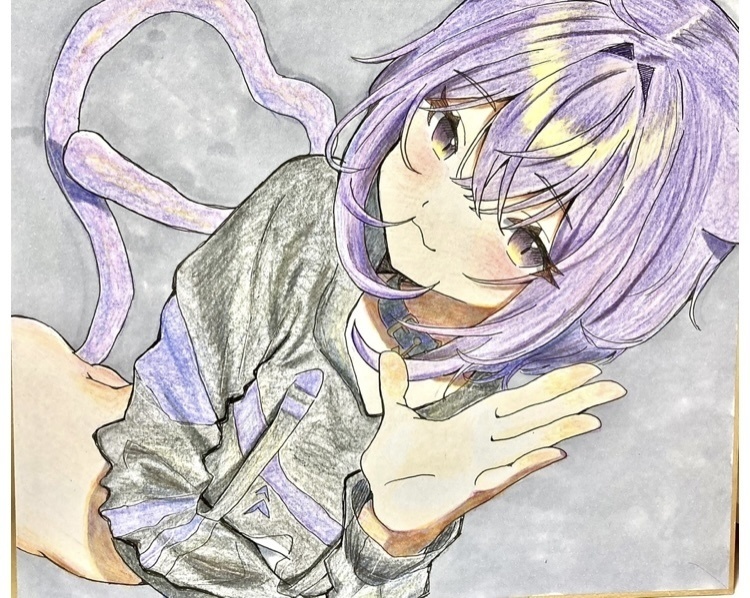 【色紙】 猫又おかゆ