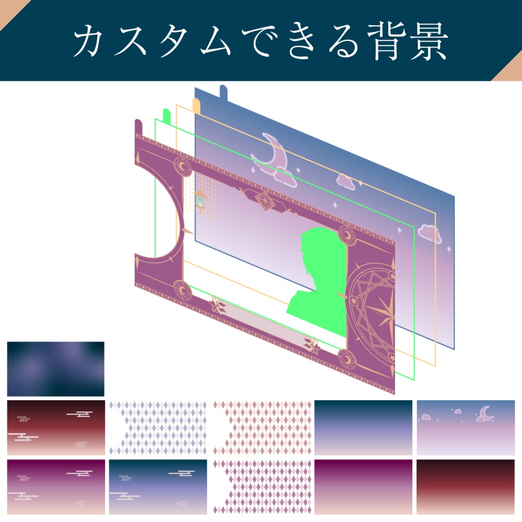 ◆動く魔法陣◆配信画面、オーバーレイ