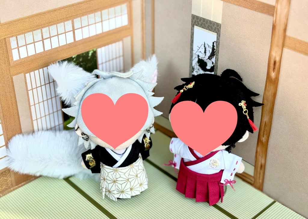 お狐様と巫女のぬい服set