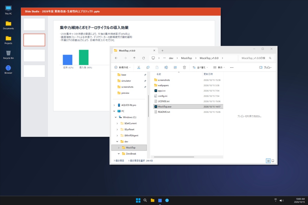 MockTop|自作アプリを美しく魅せる デスクトップモック撮影スタジオ