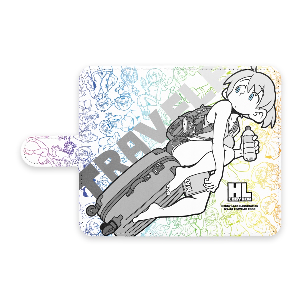 【手帳型スマホケース】トラベラーちゃん(プロトタイプ)