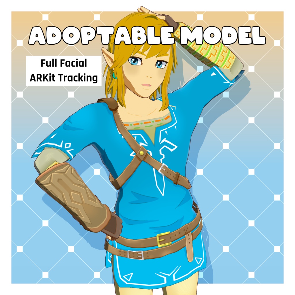 [VRM Adoptable/採用可能] Character - Link: Blue - BoTW [VRM + ARKit Model]