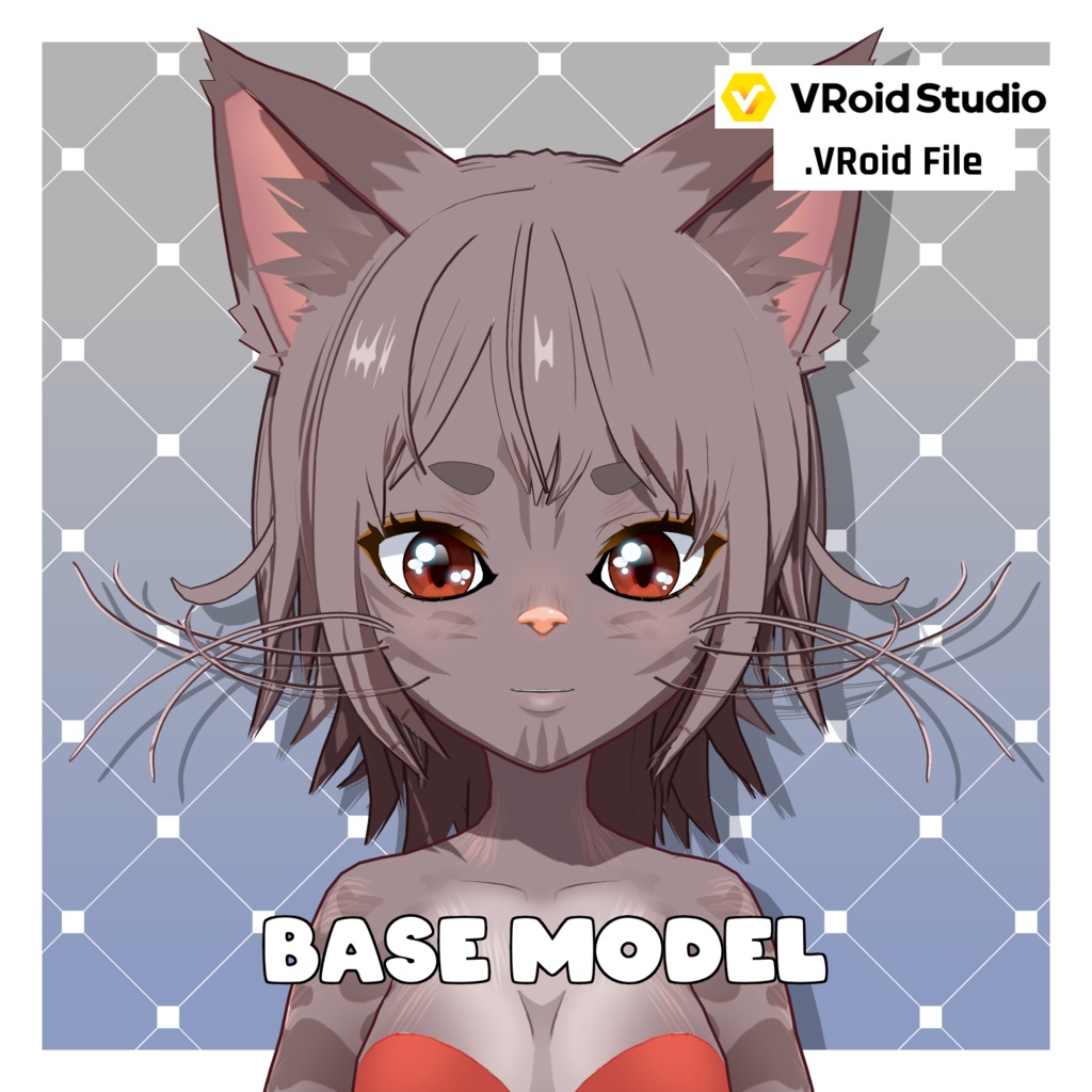 キャットガール – ライラック【カスタマイズ可能】【VRoid】 (Cat Girl – Lilac)