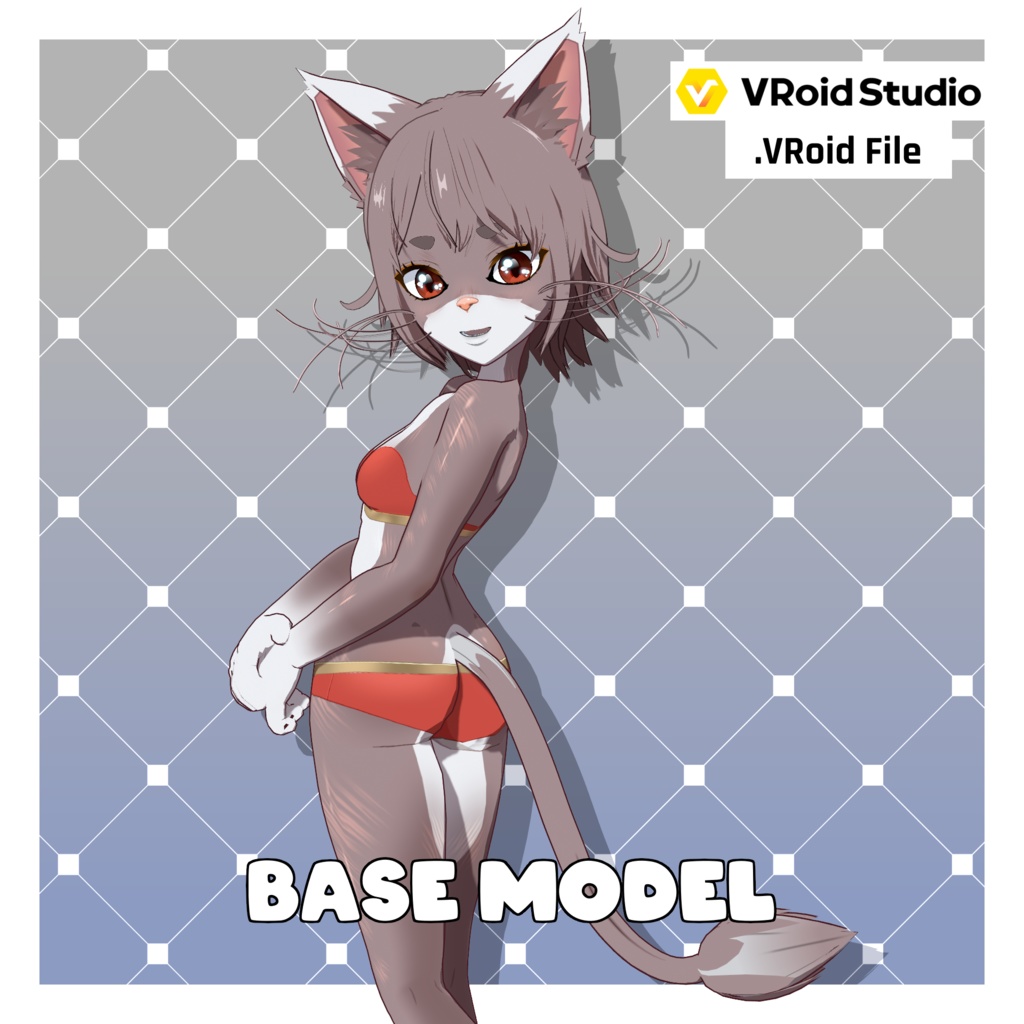 キャットガール – ライラック【カスタマイズ可能】【VRoid】 (Cat Girl – Lilac)