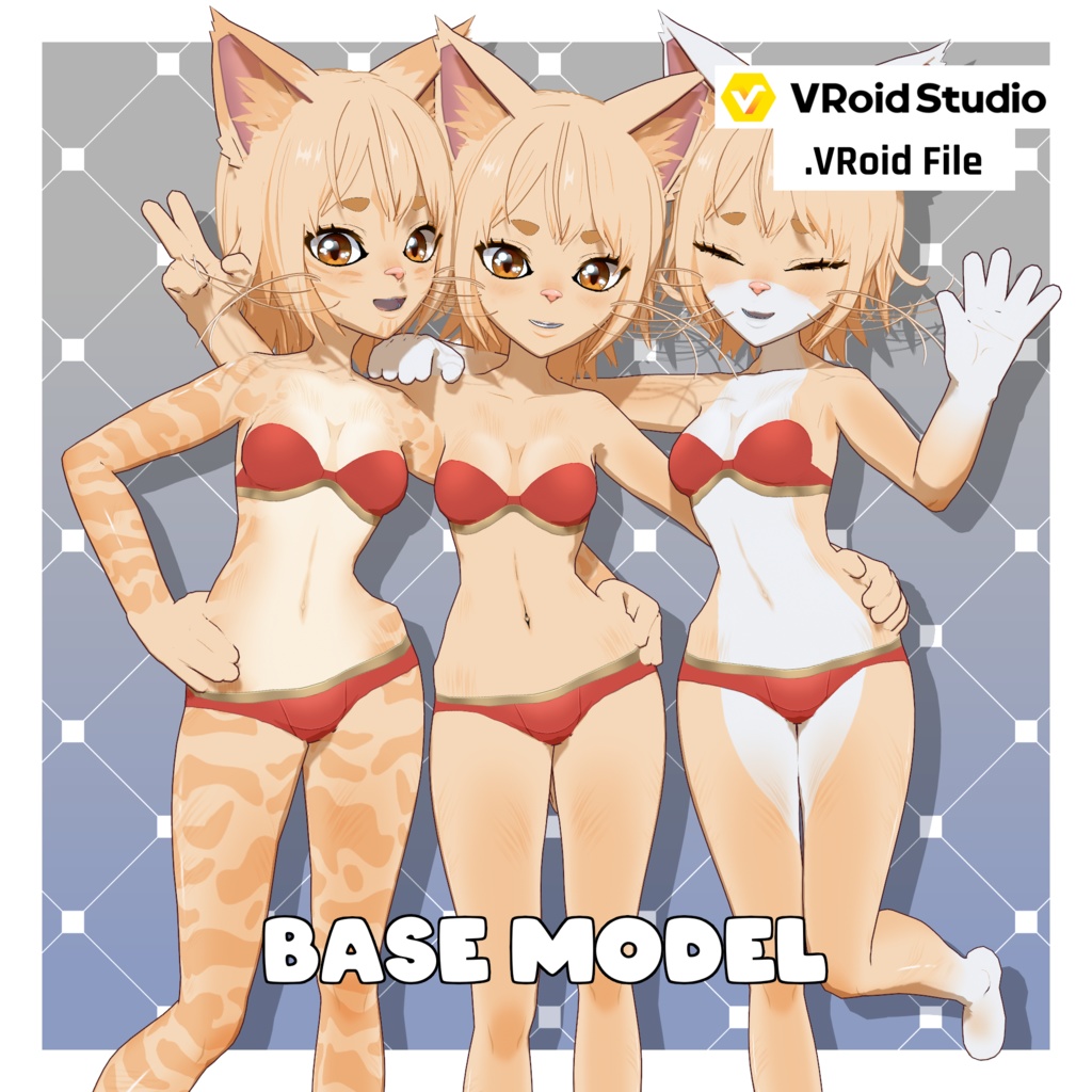 Cream - Customizable Cat Girl [.VRoid File]