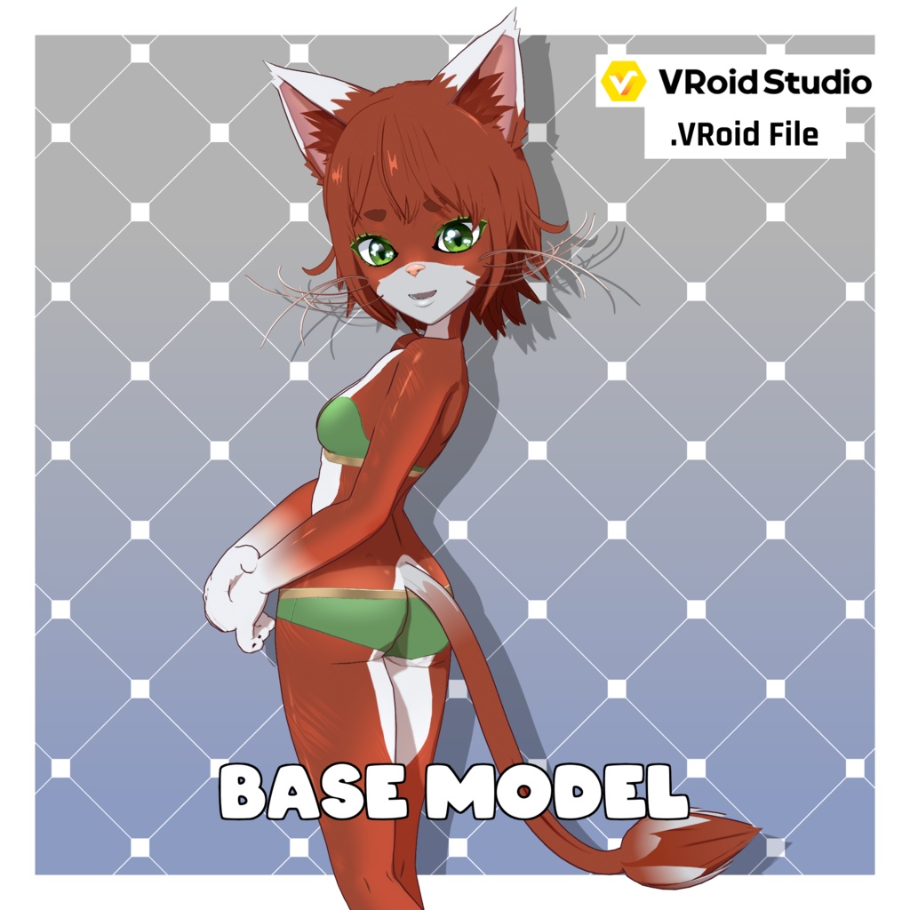 キャットガール – シナモン【カスタマイズ可能】【VRoid】 (Cat Girl – Cinnamon)