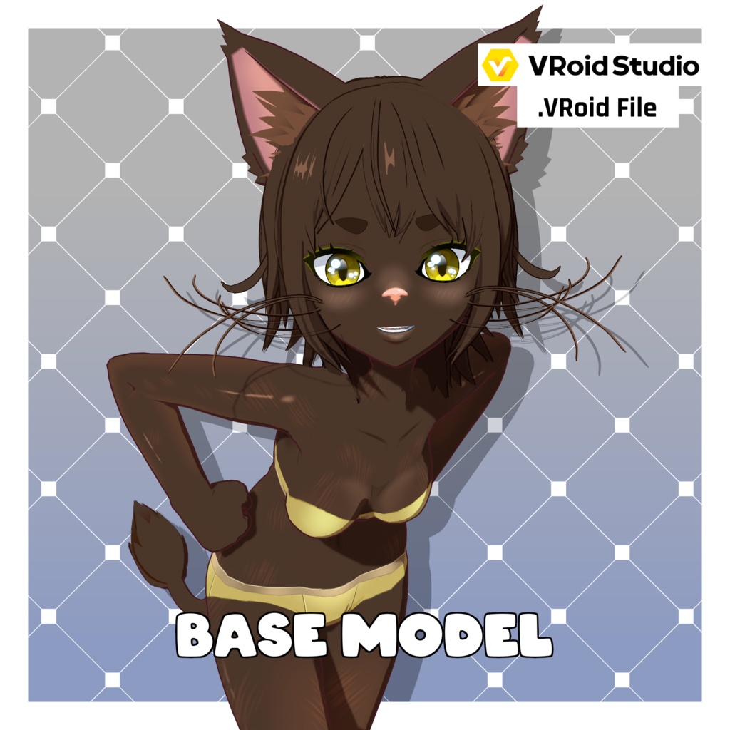 キャットガール – チョコレート【カスタマイズ可能】【VRoid】 (Cat Girl – Chocolate)