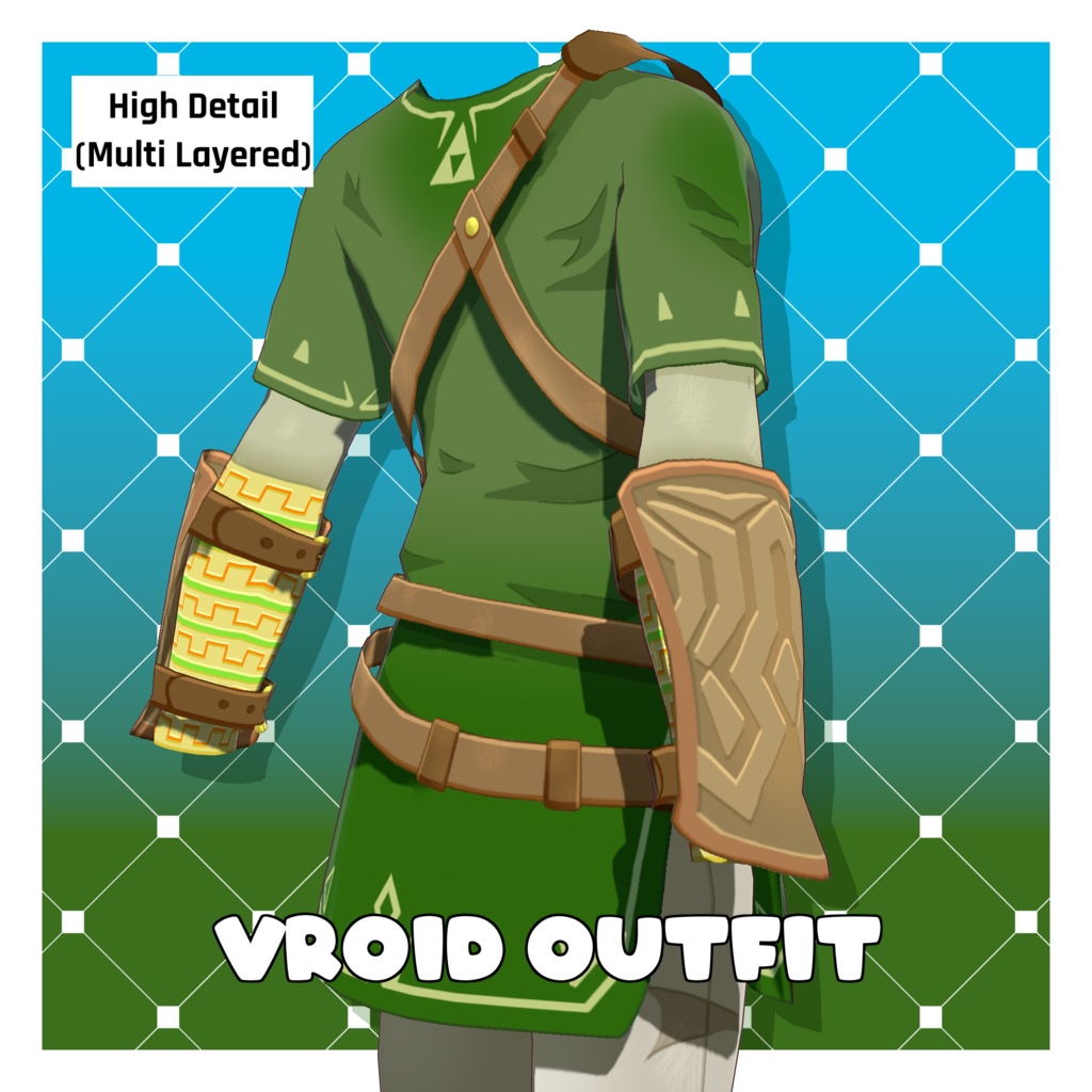 リンク衣装セット – ゼルダの伝説 BoTW【VRoid】 (Link Tunics Set – BoTW)