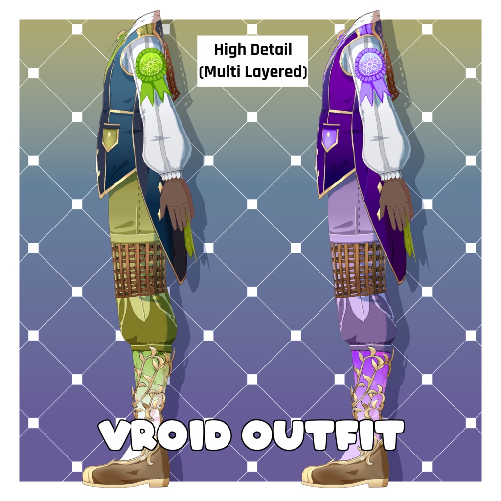 アルパイン衣装セット – オリジナルデザイン【VRoid】 (Alpine Outfit – Original Design)