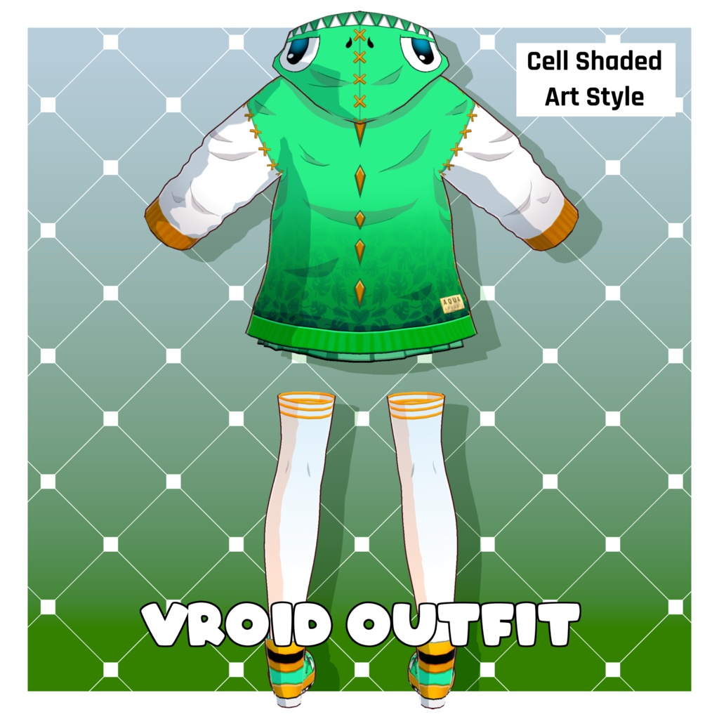 チヨ恐竜衣装 – オリジナルデザイン【VRoid】 (Chiyo Dino Outfit – Original Design)