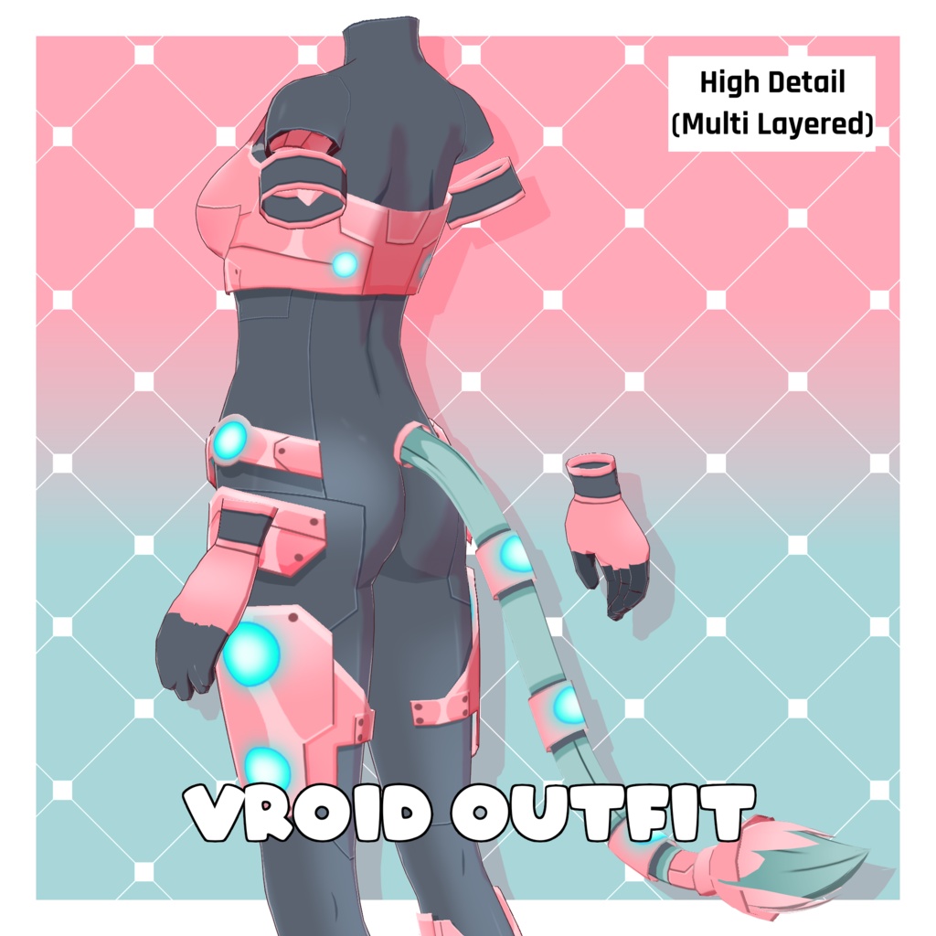 モモコメカ衣装 – オリジナルデザイン【VRoid】 (Momoko Mech Outfit – Original Design)