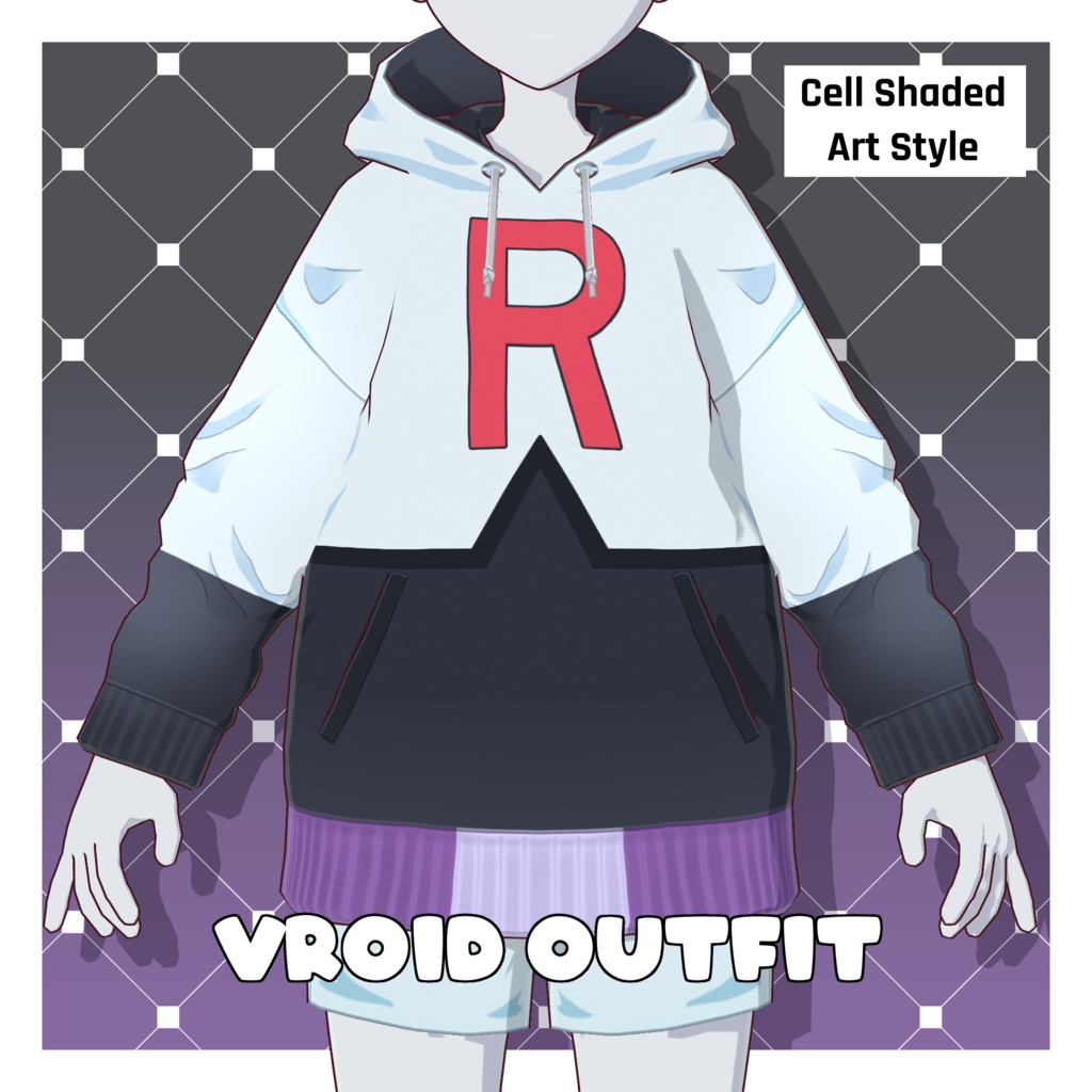 Team Rocket Hoodie [VRoid Outfit/衣装]