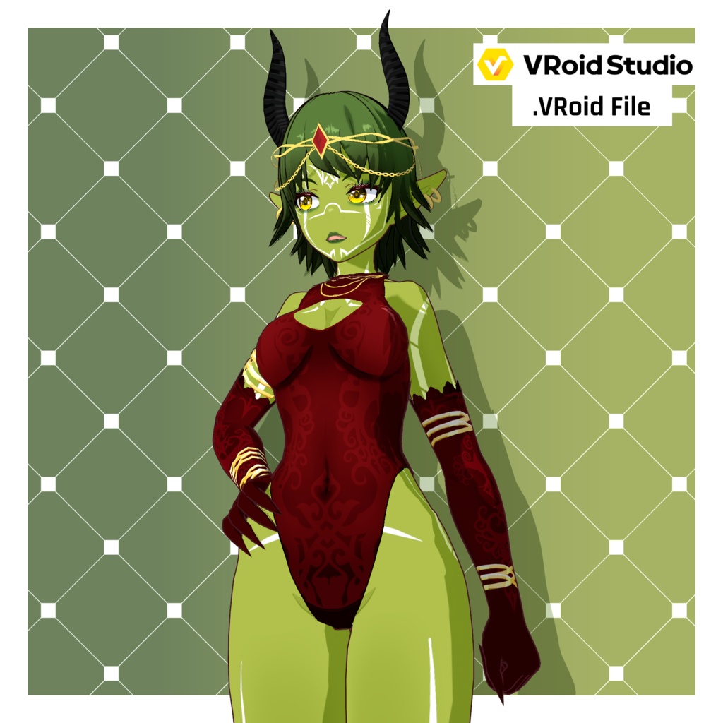 デーモン – ゴブリングリーン【カスタマイズ可能】【VRoid】 (Demon – Goblin Green)