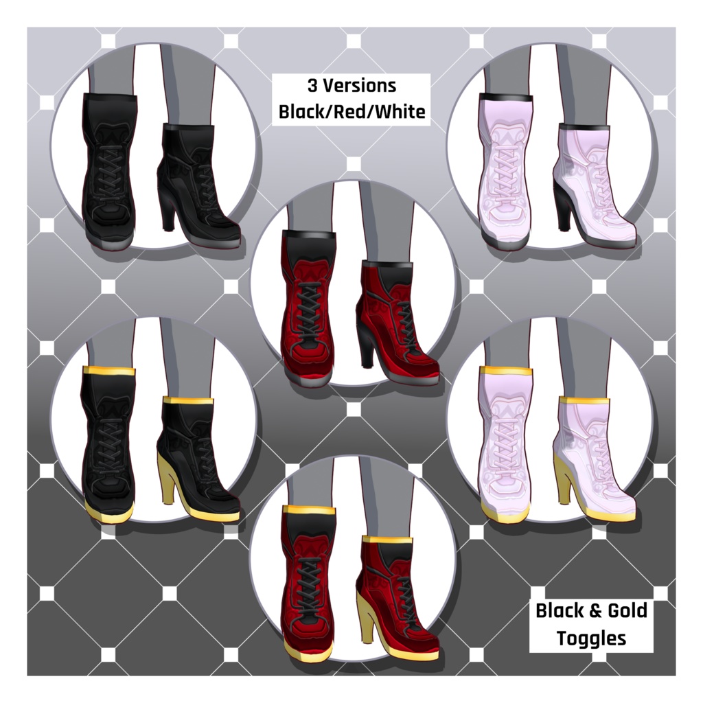 デーモン – アイスブルー【カスタマイズ可能】【VRoid】 (Demon – Ice Blue)