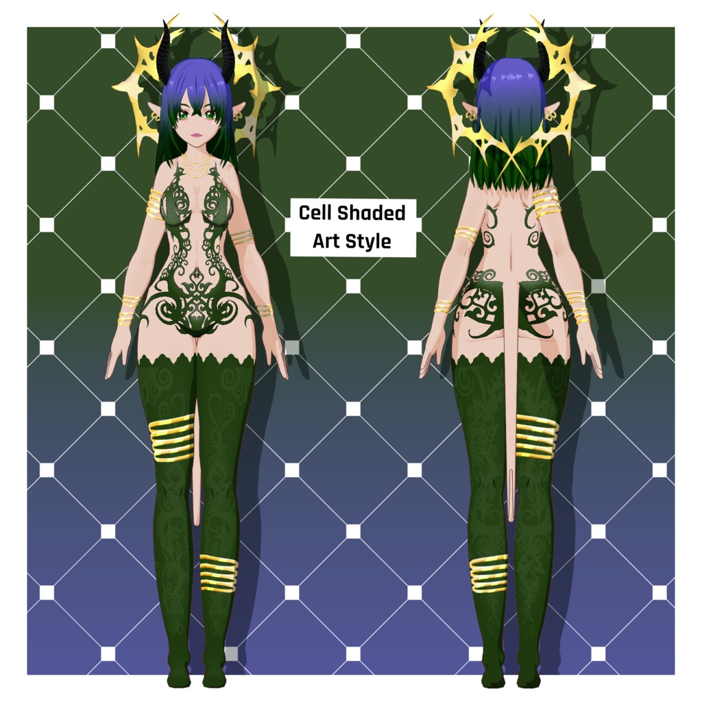 デーモン – フローラ【カスタマイズ可能】【VRoid】 (Demon – Flora)