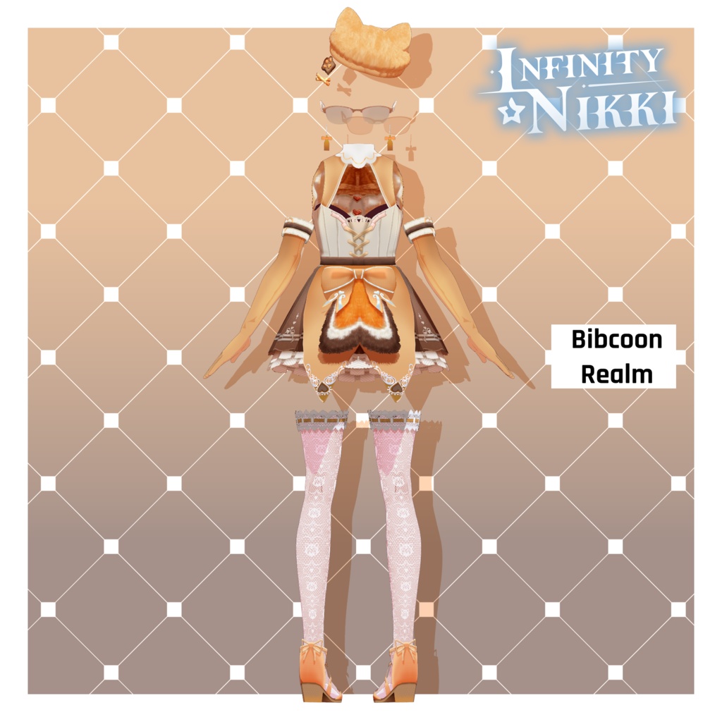 インフィニティニッキ衣装 – ビブクーンの世界【VRoid】 (Infinity Nikki Outfit – Bibcoon Realm)