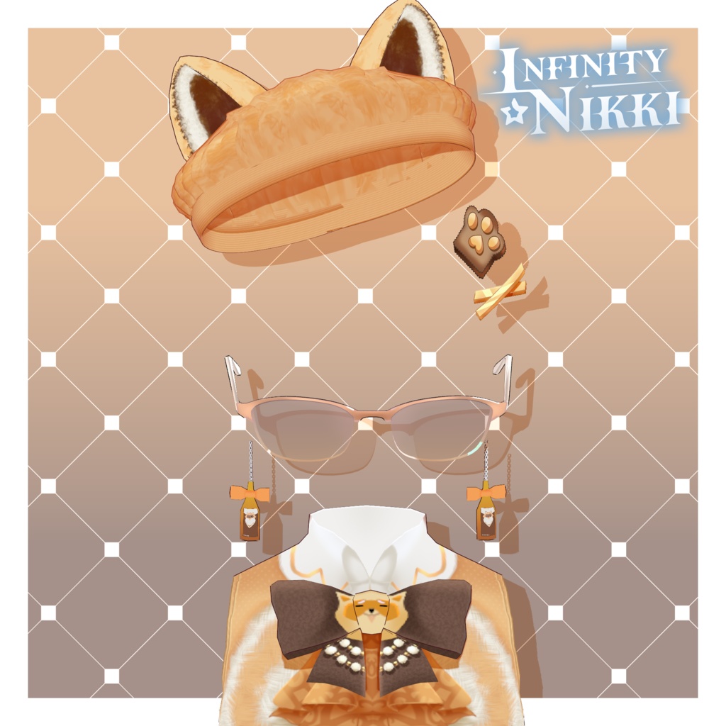 インフィニティニッキ衣装 – ビブクーンの世界【VRoid】 (Infinity Nikki Outfit – Bibcoon Realm)