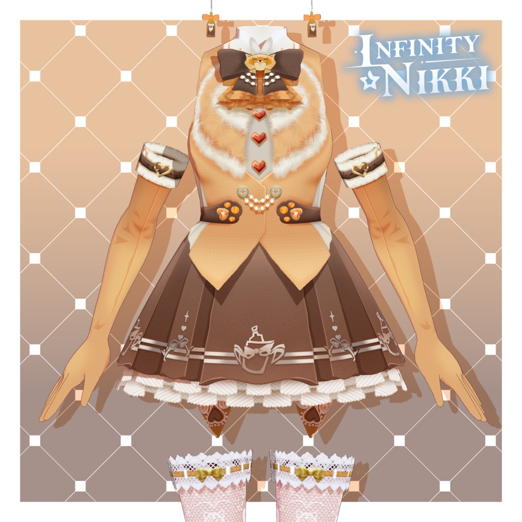 インフィニティニッキ衣装 – ビブクーンの世界【VRoid】 (Infinity Nikki Outfit – Bibcoon Realm)