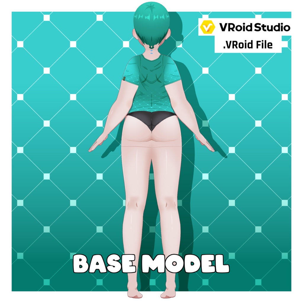 アニメ体型プリセット – ティーンガール・ぽっちゃり【VRoid】 (Anime Base – Teen Girl Chubby)