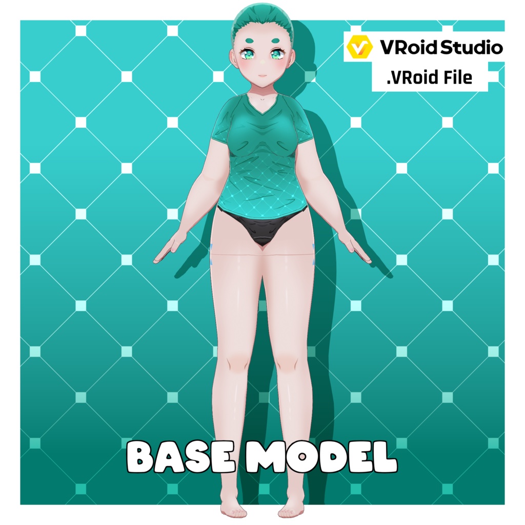 アニメ体型プリセット – ティーンガール・ぽっちゃり【VRoid】 (Anime Base – Teen Girl Chubby)