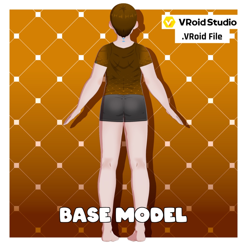 アニメ体型プリセット – ティーンボーイ・ぽっちゃり【VRoid】 (Anime Base – Teen Boy Chubby)