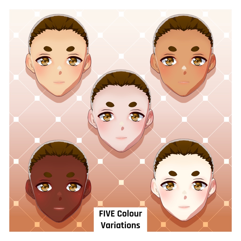 アニメ体型プリセット – ティーンボーイ・ぽっちゃり【VRoid】 (Anime Base – Teen Boy Chubby)