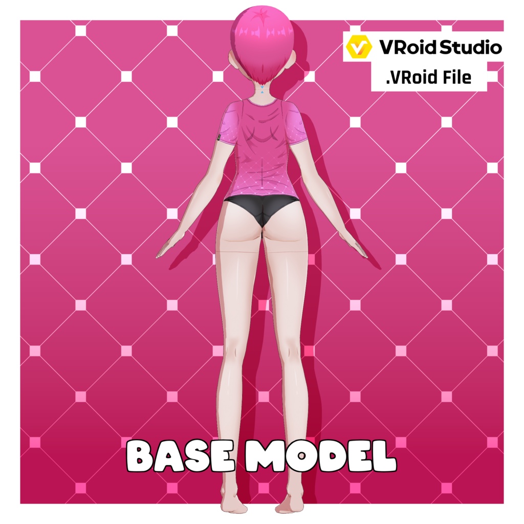 アニメ体型プリセット – ティーンガール【VRoid】 (Anime Base – Teen Girl)