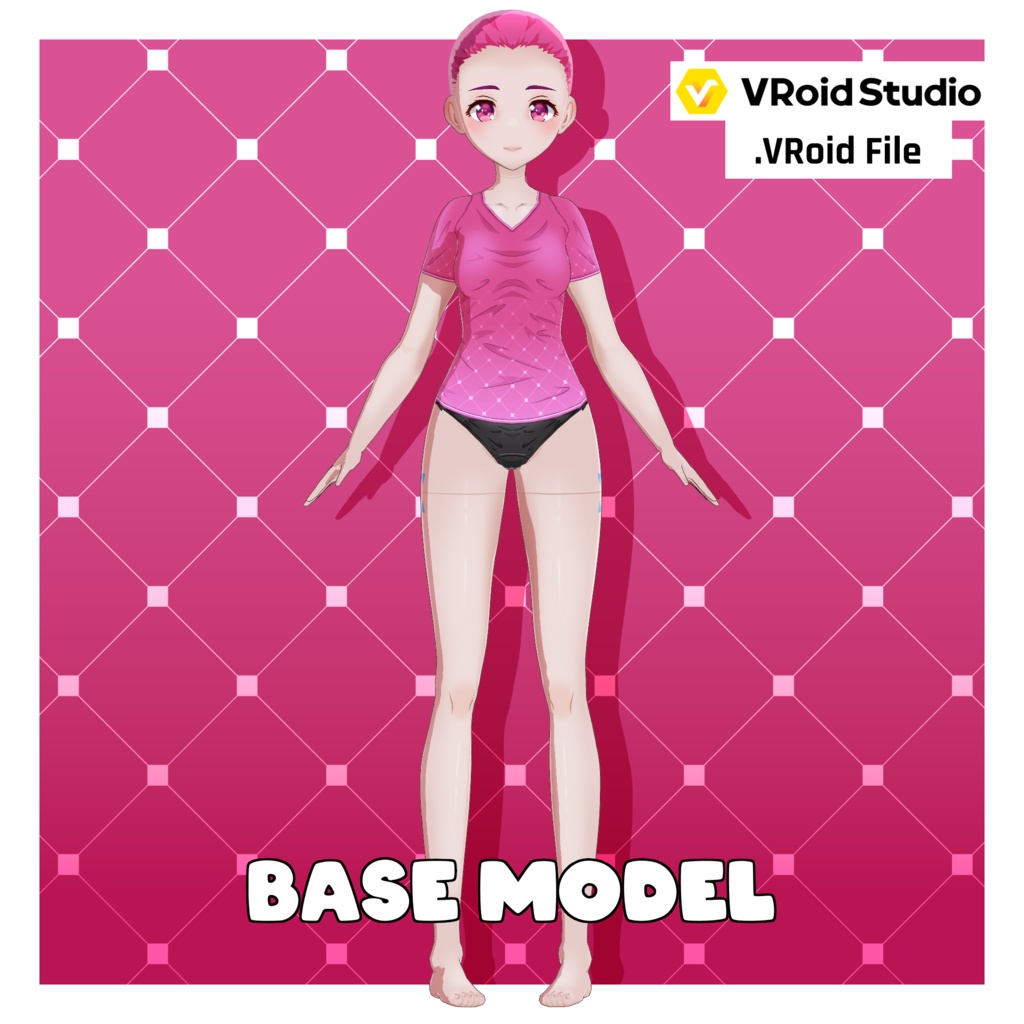 アニメ体型プリセット – ティーンガール【VRoid】 (Anime Base – Teen Girl)