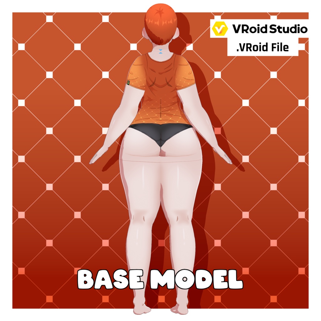アニメ体型プリセット – 女性・ぽっちゃり【VRoid】 (Anime Base – Woman Chubby)
