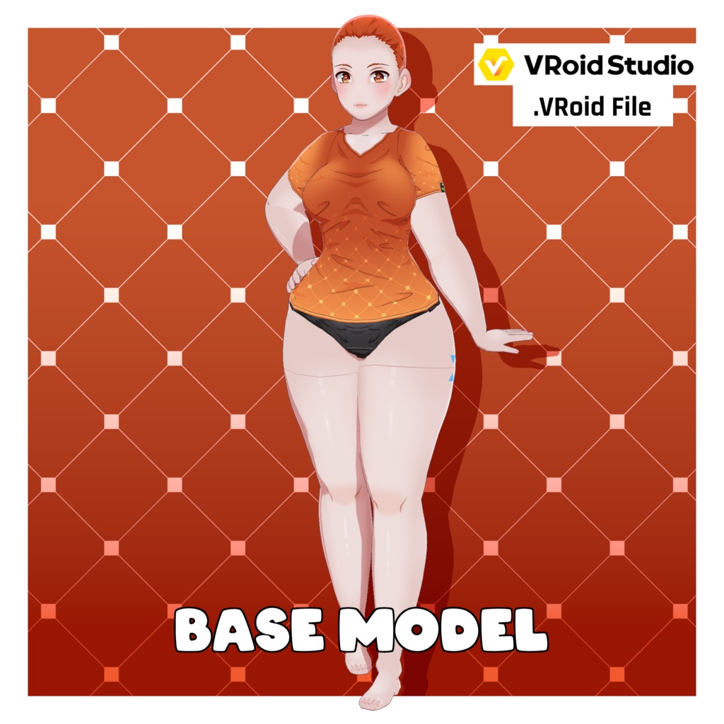 アニメ体型プリセット – 女性・ぽっちゃり【VRoid】 (Anime Base – Woman Chubby)