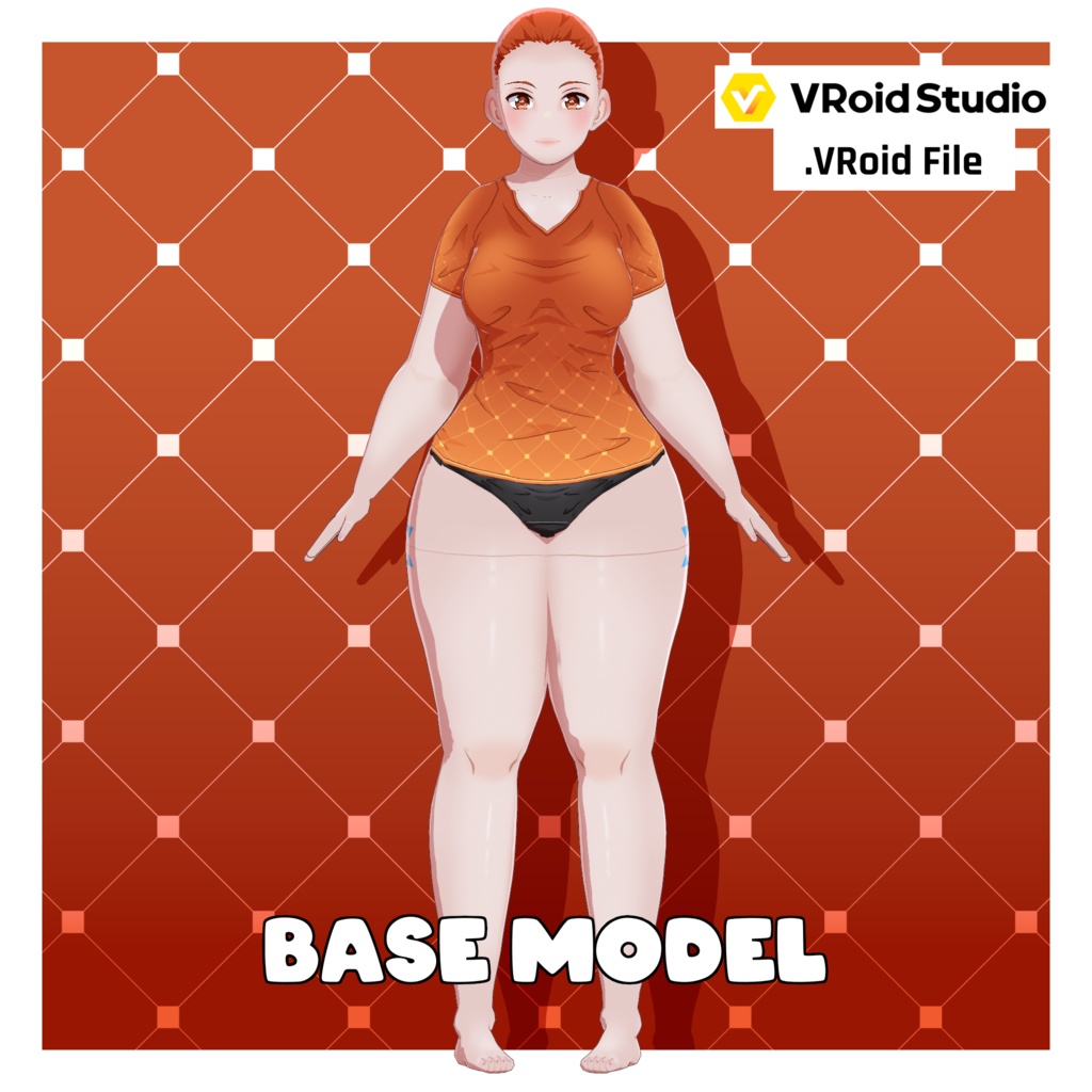 アニメ体型プリセット – 女性・ぽっちゃり【VRoid】 (Anime Base – Woman Chubby)
