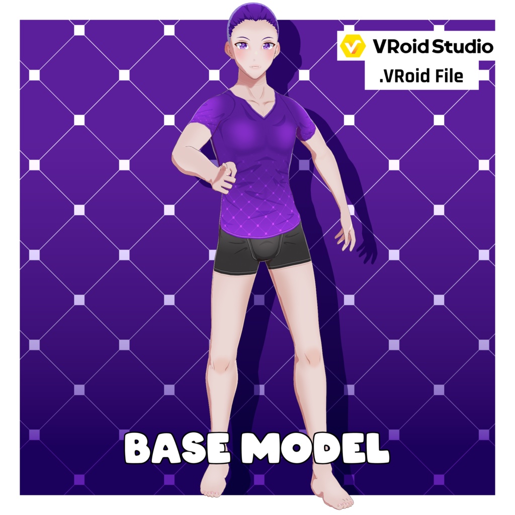 アニメ体型プリセット – 背の高い男性【VRoid】 (Anime Base – Man Tall)