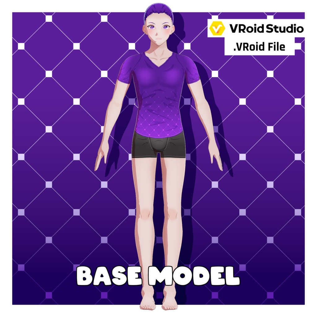 アニメ体型プリセット – 背の高い男性【VRoid】 (Anime Base – Man Tall)