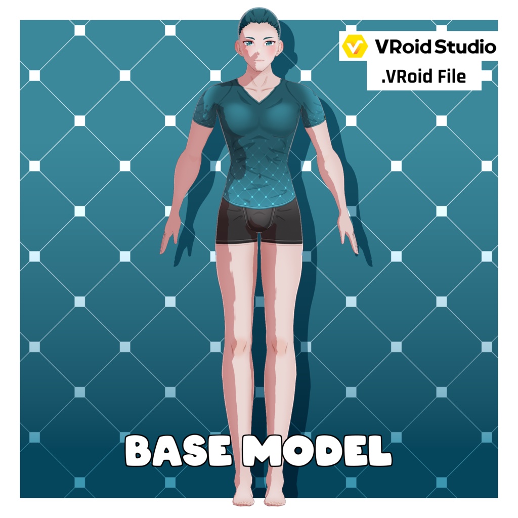 アニメ体型プリセット – ハンサム男性【VRoid】 (Anime Base – Man Handsome)