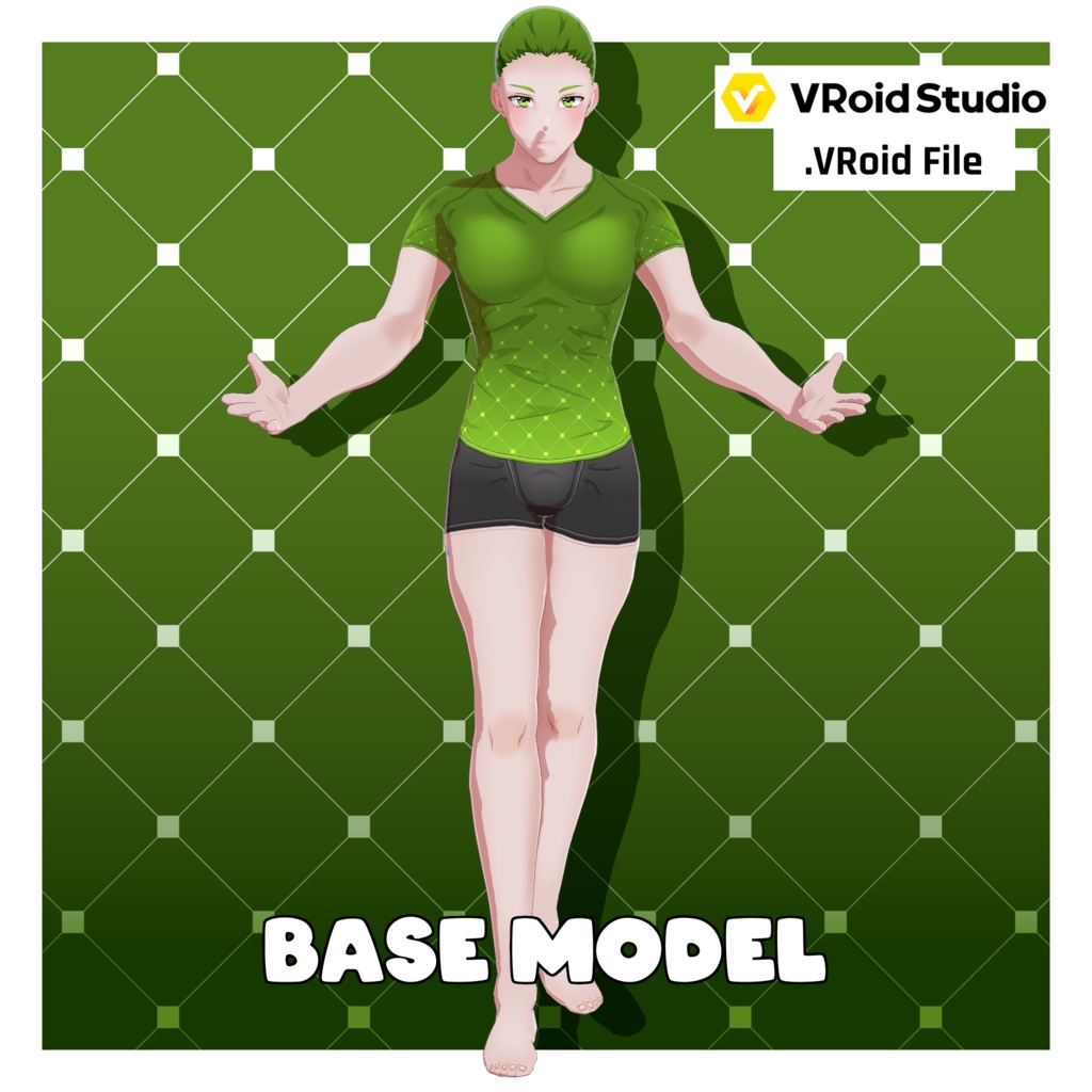 アニメ体型プリセット – マッスル男性【VRoid】 (Anime Base – Man Muscular)