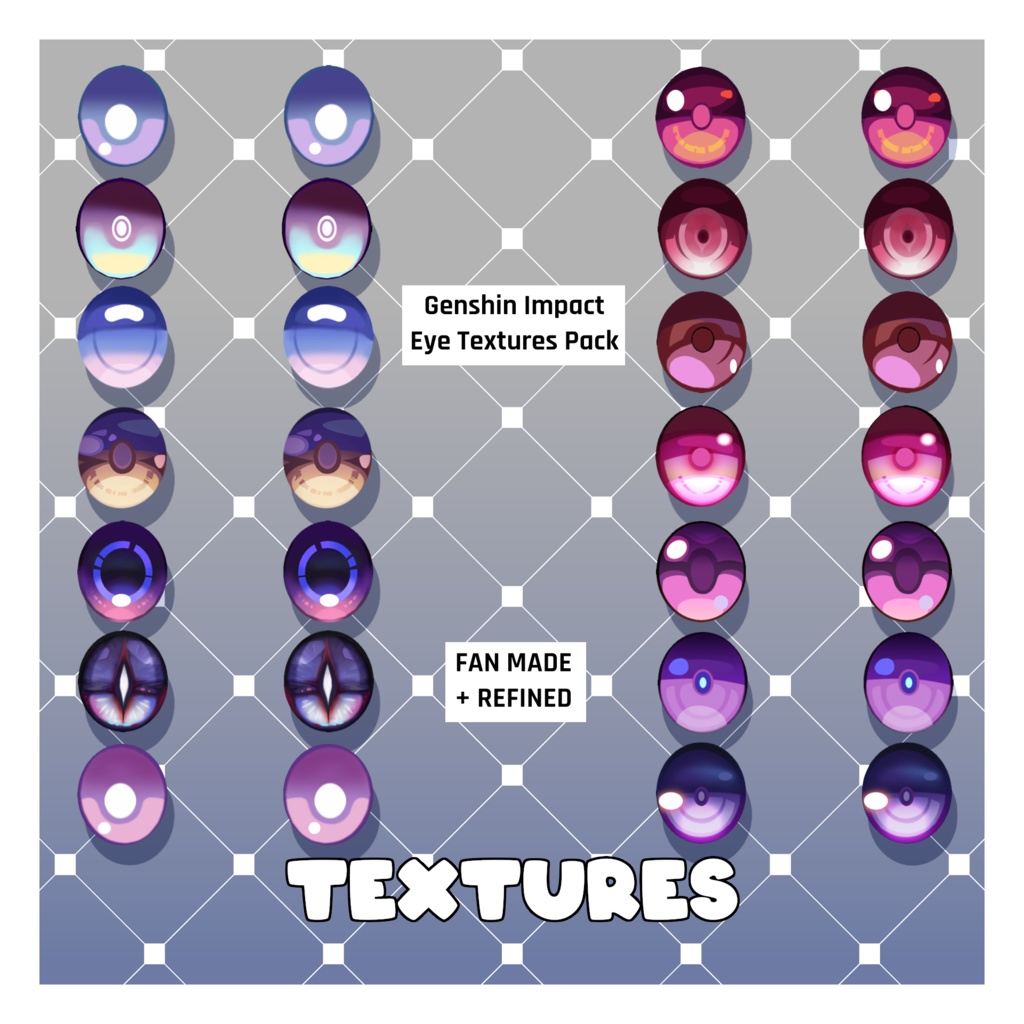 アイパック – 原神キャラクター【VRoid】 (Eye Pack – Genshin Impact Characters)