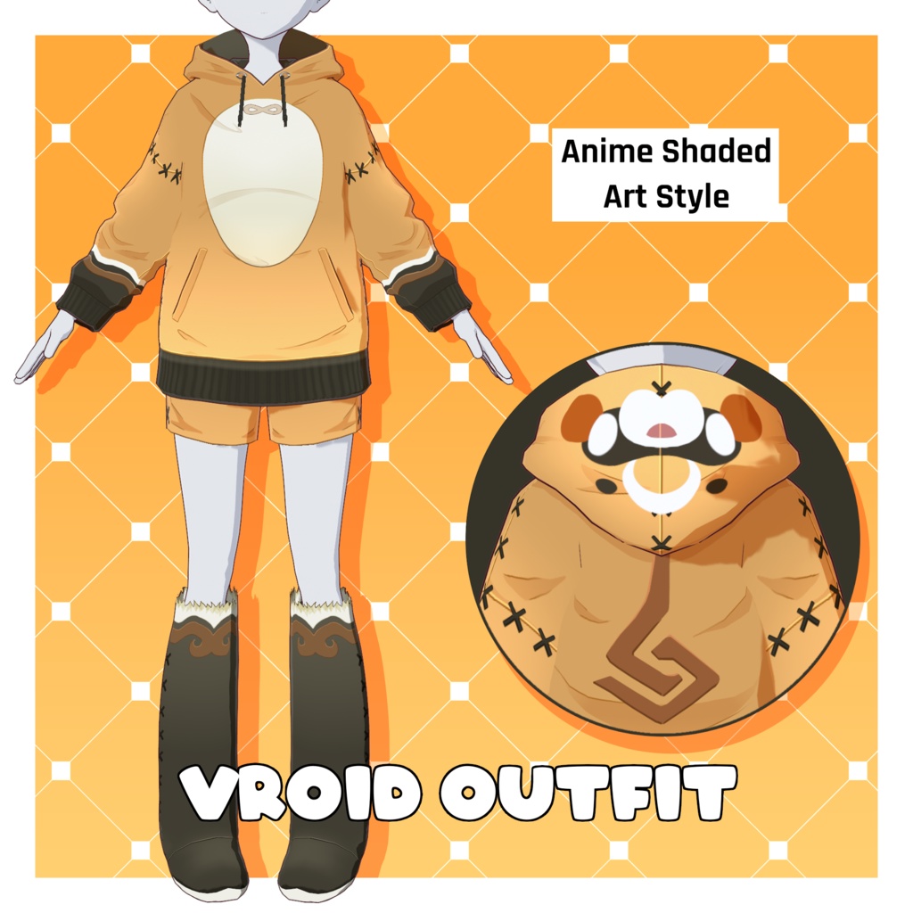 Guoba Hoodie Set - Genshin Impact [VRoid Outfit/衣装]