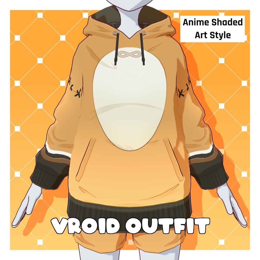 グオバフーディ衣装セット – 原神風【VRoid】 (Guoba Hoodie Set – Genshin-style)