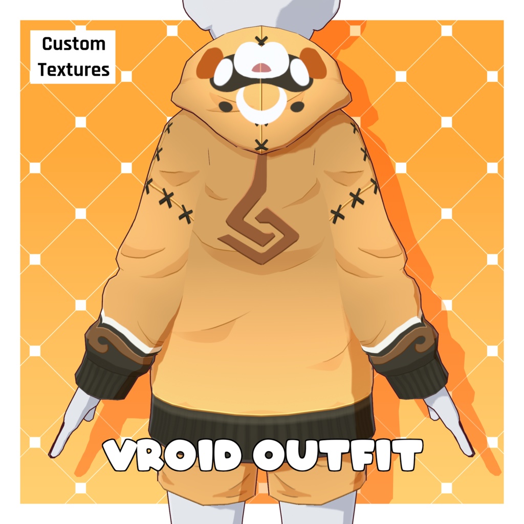 グオバフーディ衣装セット – 原神風【VRoid】 (Guoba Hoodie Set – Genshin-style)